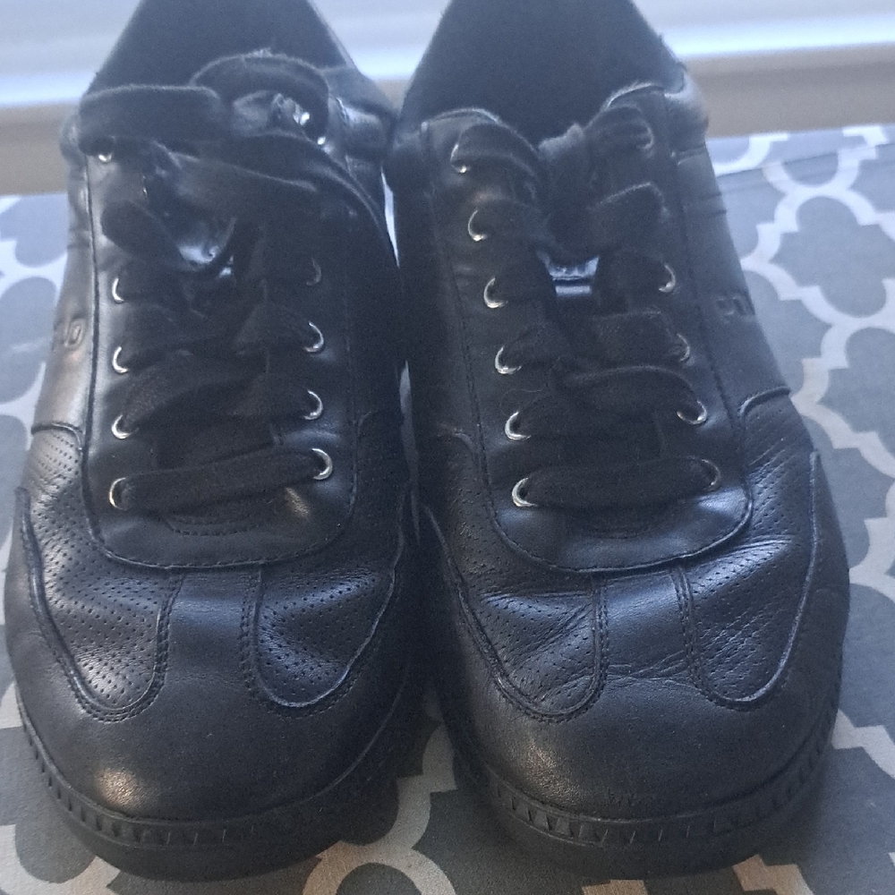 Polo by Ralph Lauren Black Leather Athletic Shoes
